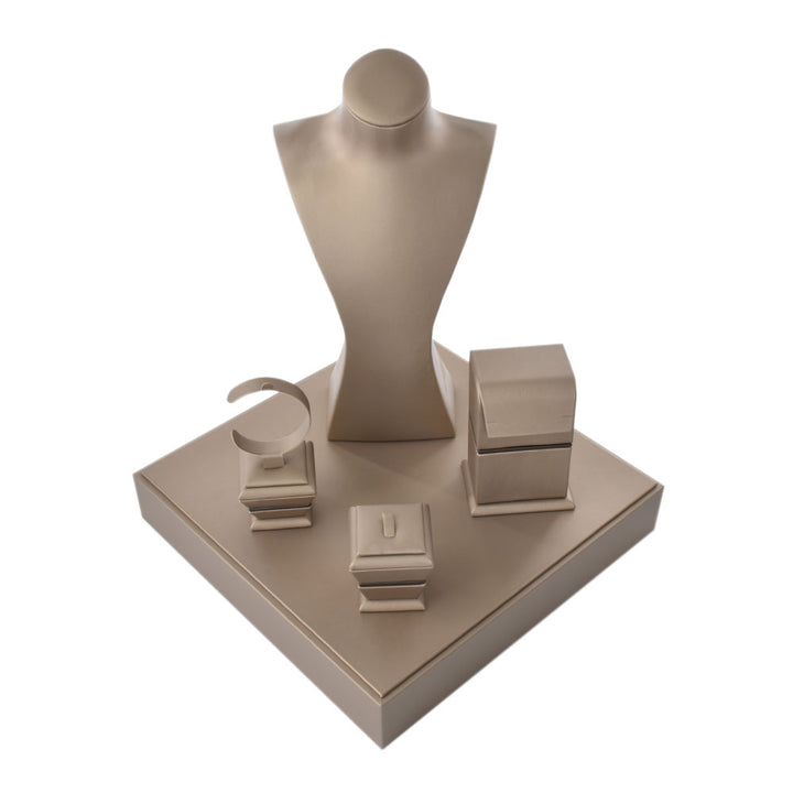 Multi Color PU Materials Complete Window Sets For Jewelry Display