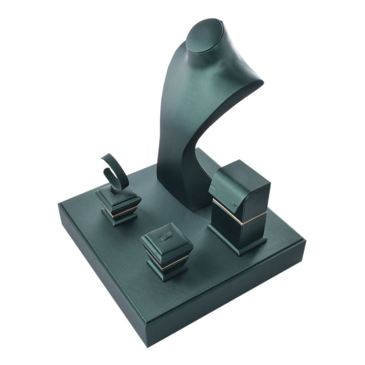 Multi Color PU Materials Complete Window Sets For Jewelry Display