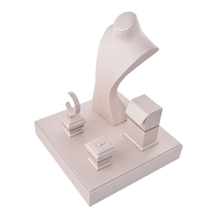 Multi Color PU Materials Complete Window Sets For Jewelry Display