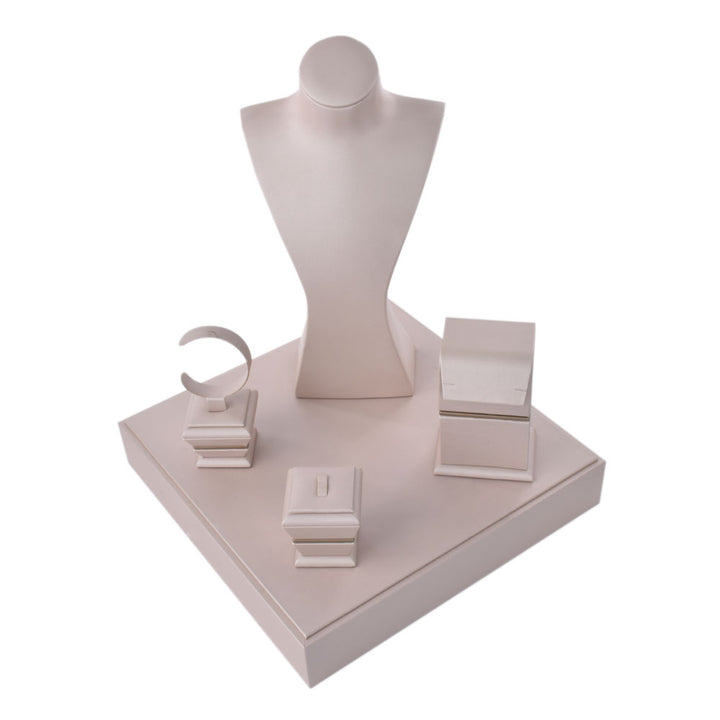 Multi Color PU Materials Complete Window Sets For Jewelry Display