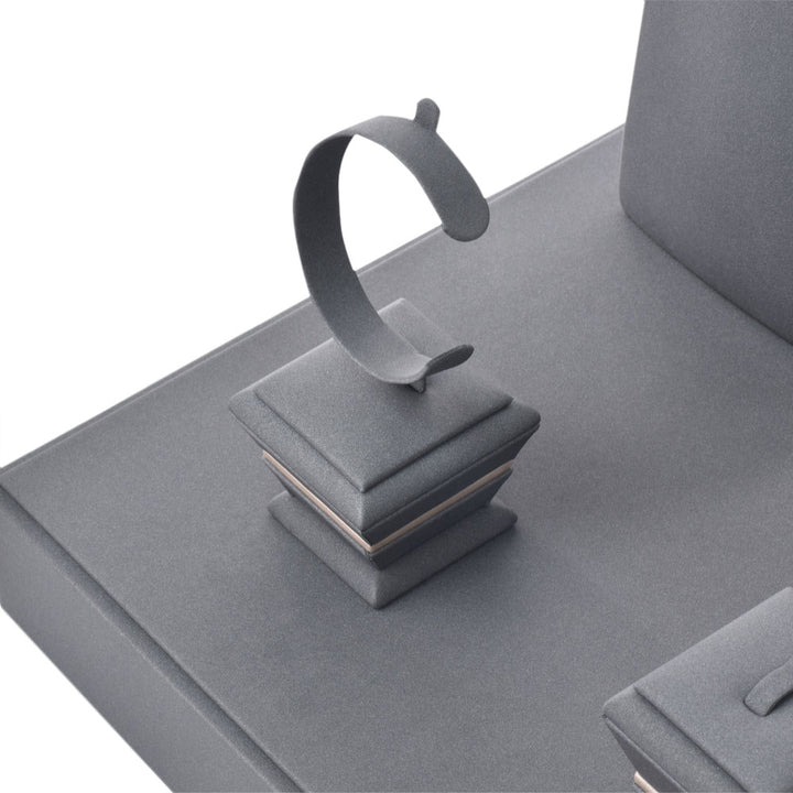 Multi Color PU Materials Complete Window Sets For Jewelry Display