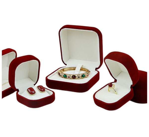 New Cross-border High-end Swan Flannel Steamed Buns Style Jewelry Box, Earrings, Necklace, Ring, Mongolian Packaging Box