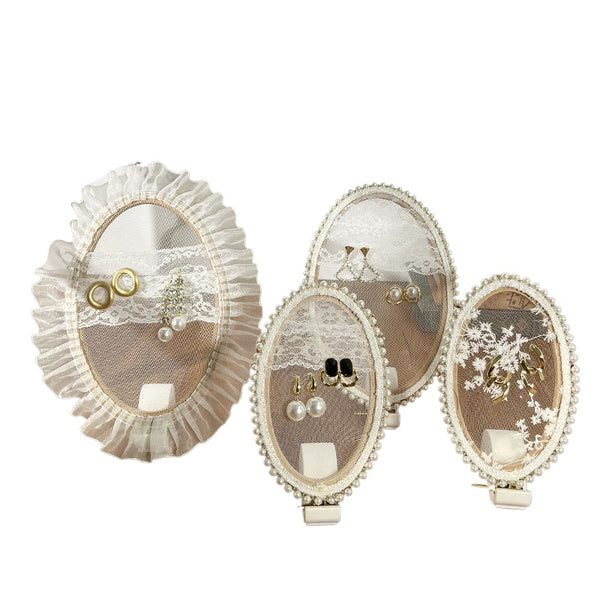 Jewelry Display Stand Wooden Embroidery Stretch Earrings Shelf Jewelry Shooting Props Window Shop Ornament Storage Rack