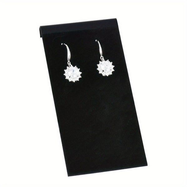 100pcs High Quality Black Velvet Earring Stands Display Packaging Hanging Plastic Jewelry Earring Cards (Multiple Styles Optional)
