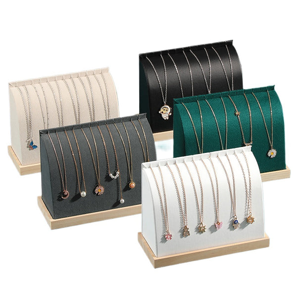 New Creative Necklace Display Rack Solid Wood Base Jewelry Rack Chain Pendant Jewelry Rack Jewelry Display Rack Props
