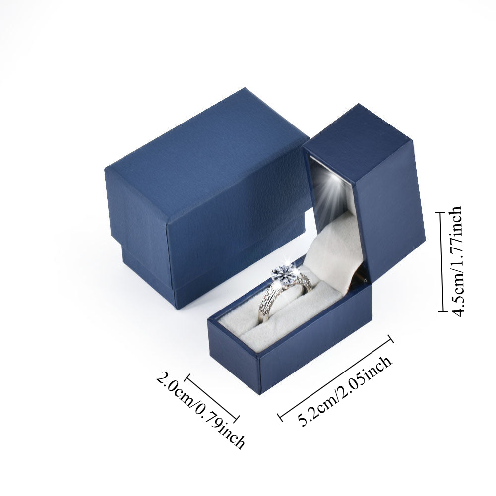 Mini Ring Boxes with LED Light For Wedding Proposal Shining Jewelry ...